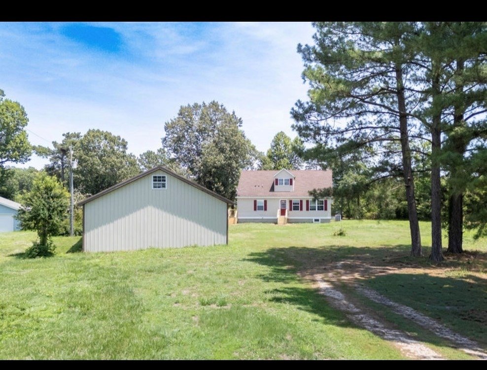 Detached Garage & Yard View